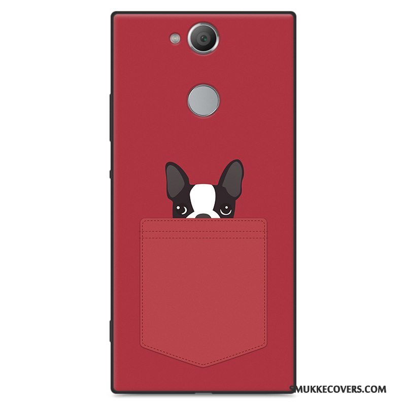 Etui Sony Xperia Xa2 Cartoon Anti-fald Grøn, Cover Sony Xperia Xa2 Tasker Nubuck Telefon