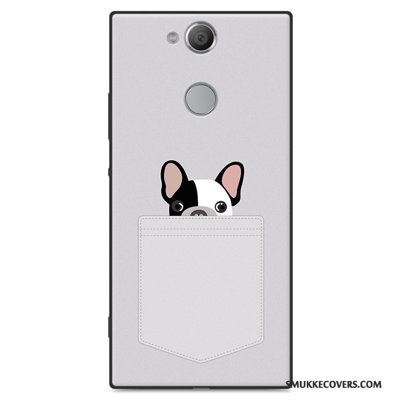 Etui Sony Xperia Xa2 Cartoon Anti-fald Grøn, Cover Sony Xperia Xa2 Tasker Nubuck Telefon