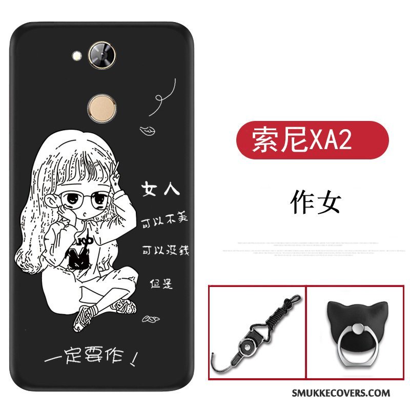 Etui Sony Xperia Xa2 Silikone Rød Telefon, Cover Sony Xperia Xa2 Cartoon