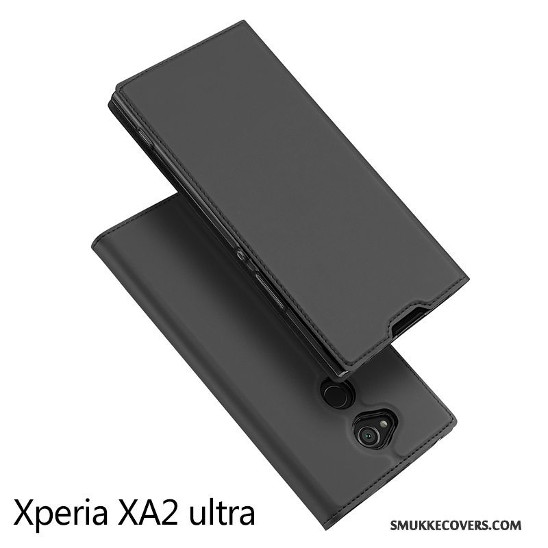 Etui Sony Xperia Xa2 Ultra Læder Anti-fald Kort, Cover Sony Xperia Xa2 Ultra Tasker Guld Trend