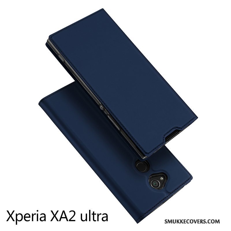 Etui Sony Xperia Xa2 Ultra Læder Anti-fald Kort, Cover Sony Xperia Xa2 Ultra Tasker Guld Trend