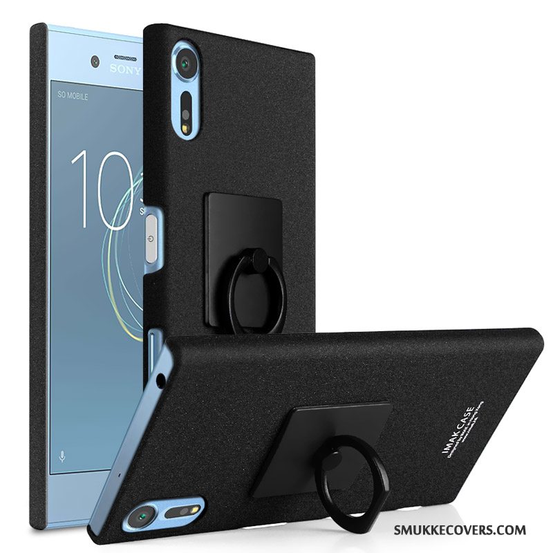 Etui Sony Xperia Xz Beskyttelse Ring Telefon, Cover Sony Xperia Xz Sort Nubuck