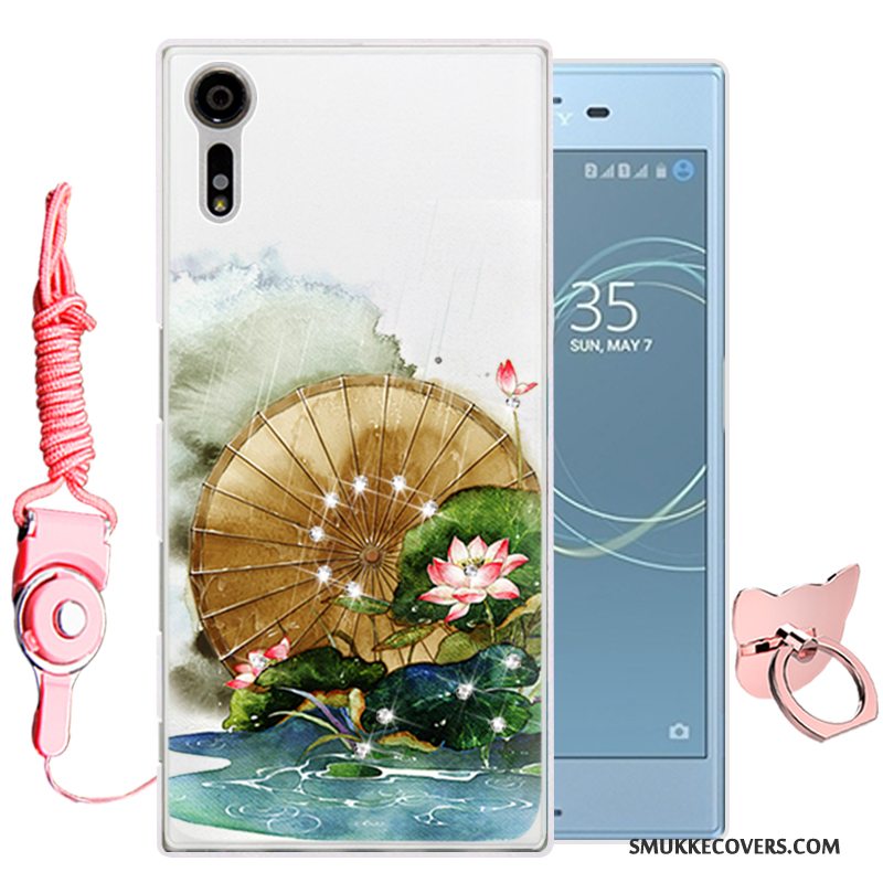 Etui Sony Xperia Xz Cartoon Grøn Telefon, Cover Sony Xperia Xz Silikone