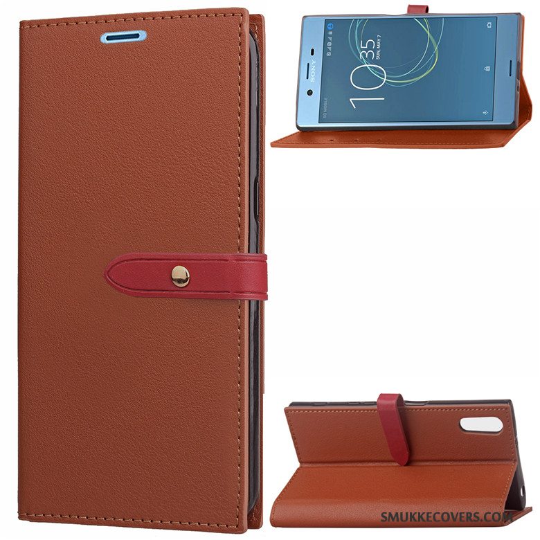 Etui Sony Xperia Xz Læder Business Telefon, Cover Sony Xperia Xz Tasker Sort