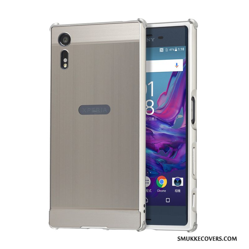 Etui Sony Xperia Xz Metal Lyserød Ramme, Cover Sony Xperia Xz Beskyttelse Trend Telefon