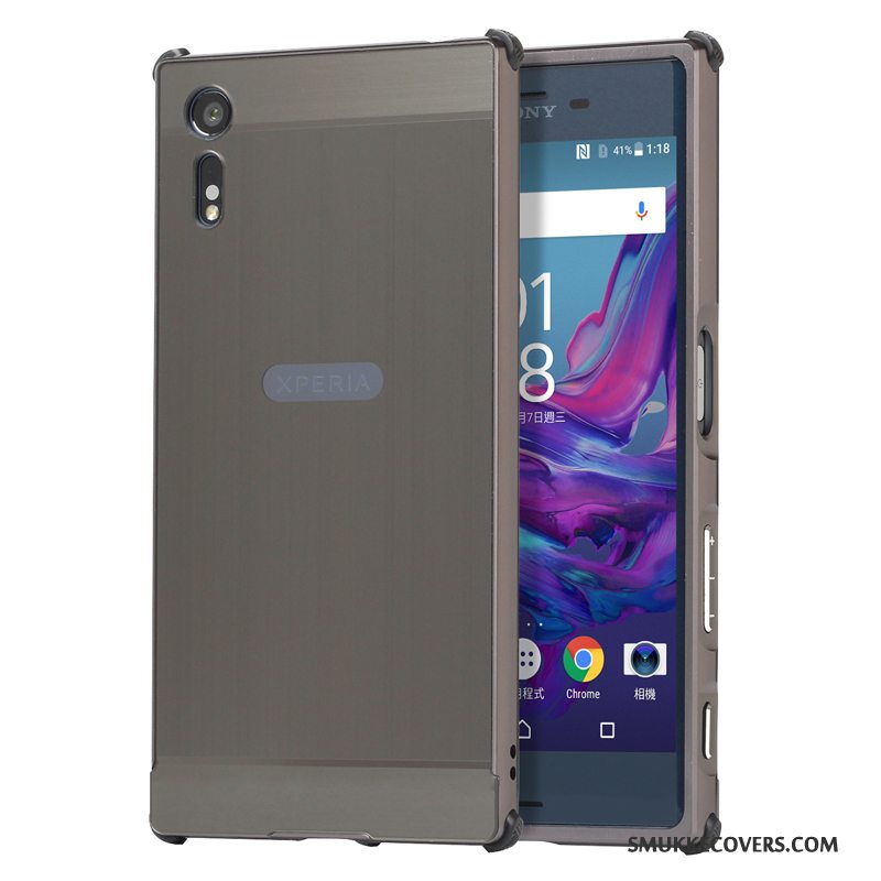 Etui Sony Xperia Xz Metal Lyserød Ramme, Cover Sony Xperia Xz Beskyttelse Trend Telefon