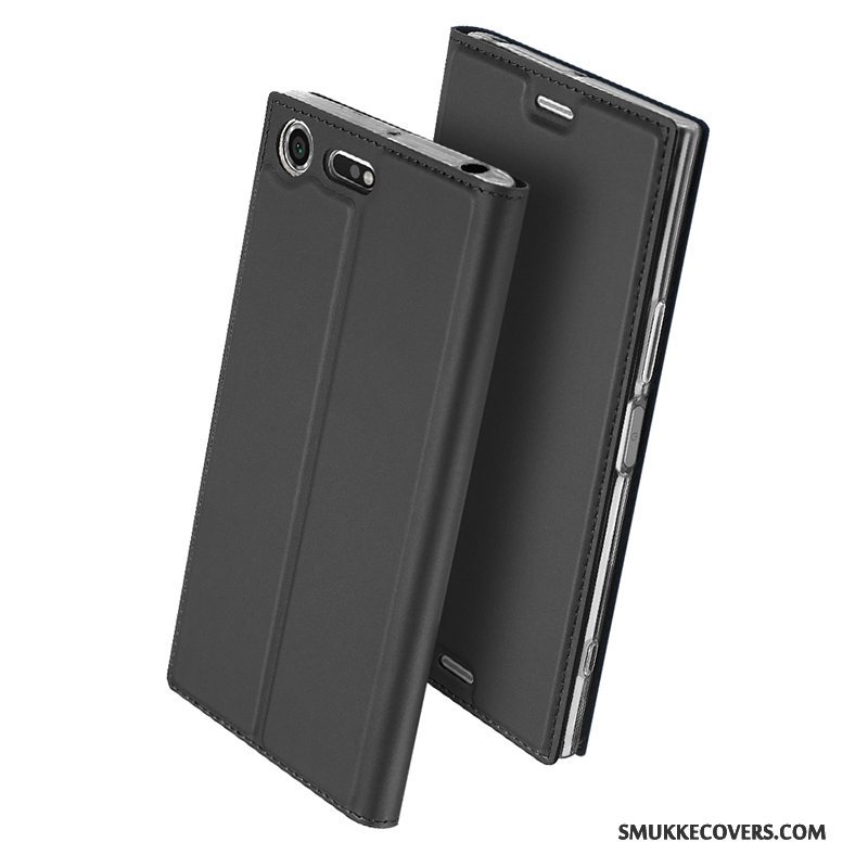 Etui Sony Xperia Xz Premium Beskyttelse Business Let Tynd, Cover Sony Xperia Xz Premium Læder Lyserød