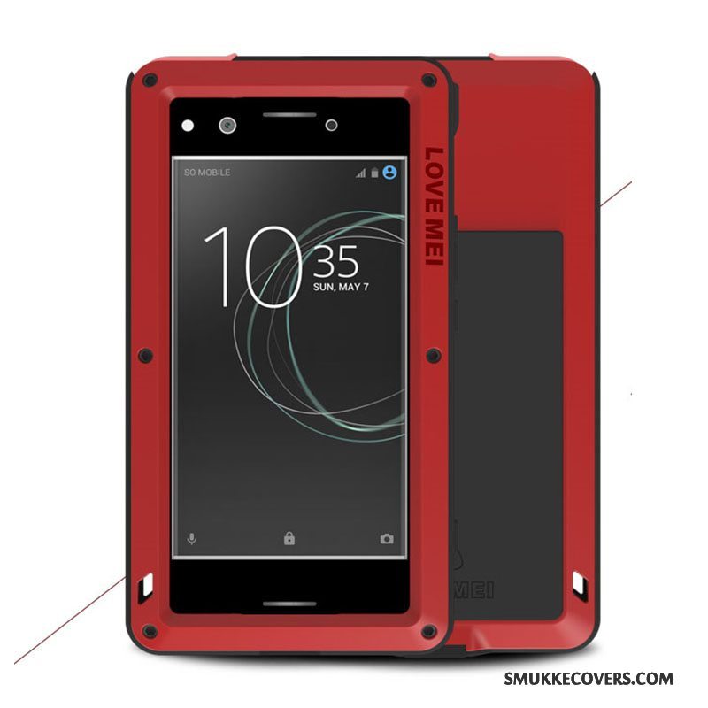 Etui Sony Xperia Xz Premium Blød Anti-fald Blå, Cover Sony Xperia Xz Premium Metal Tre Forsvar Telefon