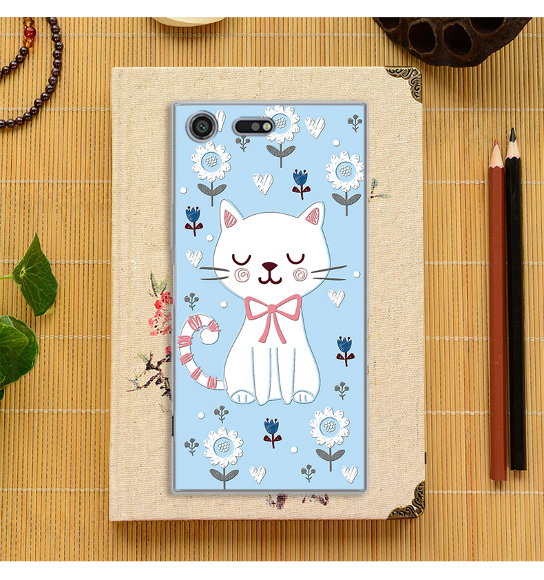 Etui Sony Xperia Xz Premium Cartoon Anti-fald Lyserød, Cover Sony Xperia Xz Premium Tasker Telefon