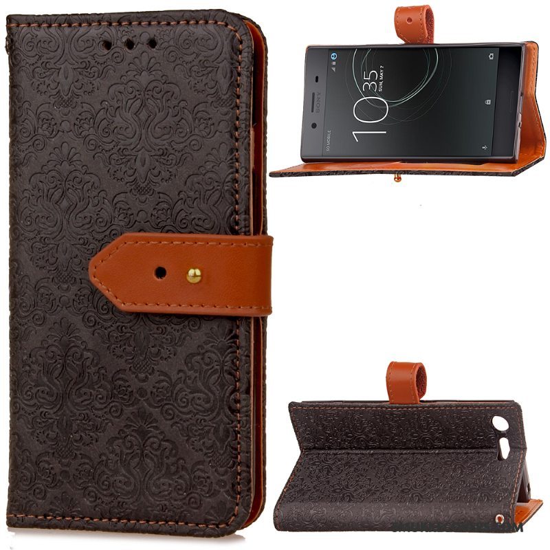 Etui Sony Xperia Xz Premium Folio Rød Telefon, Cover Sony Xperia Xz Premium Tasker