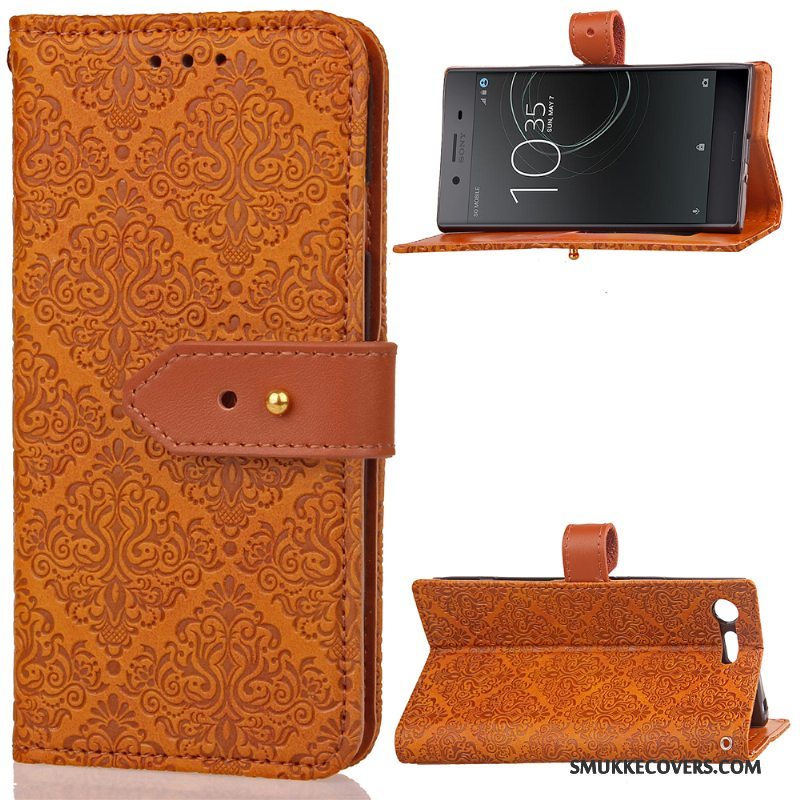 Etui Sony Xperia Xz Premium Folio Rød Telefon, Cover Sony Xperia Xz Premium Tasker