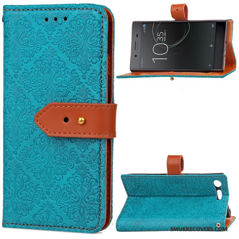 Etui Sony Xperia Xz Premium Folio Rød Telefon, Cover Sony Xperia Xz Premium Tasker