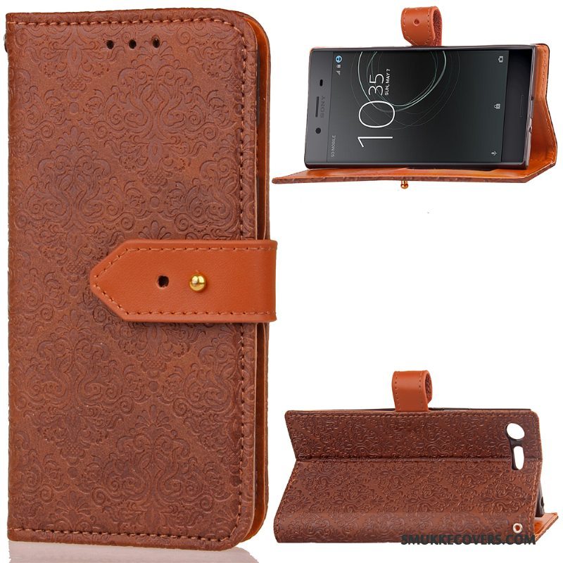 Etui Sony Xperia Xz Premium Folio Rød Telefon, Cover Sony Xperia Xz Premium Tasker