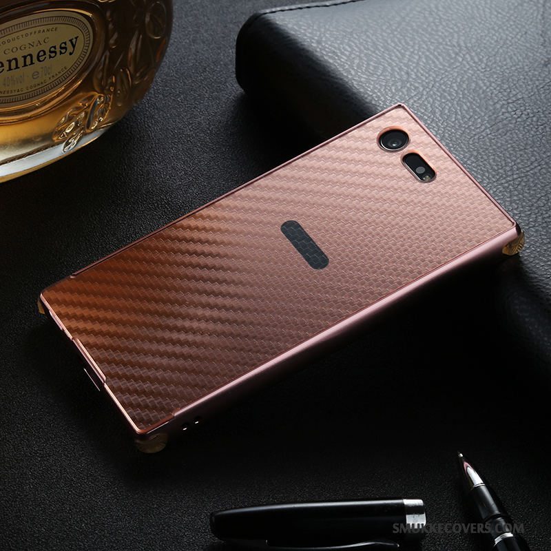 Etui Sony Xperia Xz Premium Metal Anti-fald Tynd, Cover Sony Xperia Xz Premium Beskyttelse Bagdæksel Lyserød