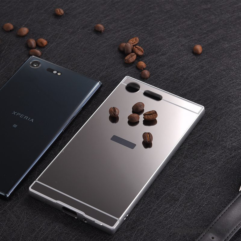 Etui Sony Xperia Xz Premium Metal Anti-fald Tynd, Cover Sony Xperia Xz Premium Beskyttelse Bagdæksel Lyserød