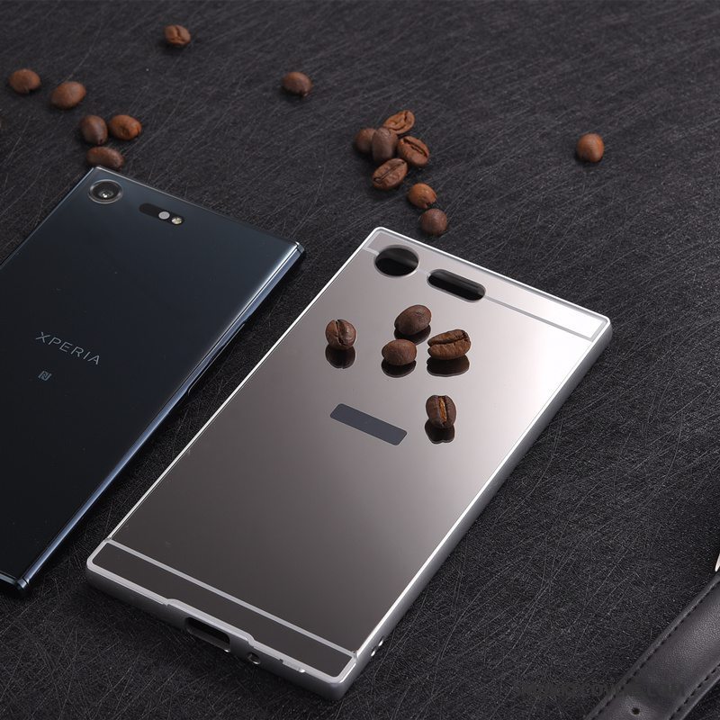 Etui Sony Xperia Xz Premium Metal Anti-fald Tynd, Cover Sony Xperia Xz Premium Beskyttelse Bagdæksel Lyserød