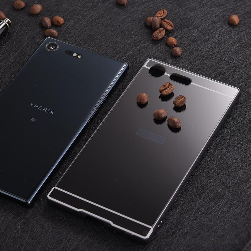 Etui Sony Xperia Xz Premium Metal Anti-fald Tynd, Cover Sony Xperia Xz Premium Beskyttelse Bagdæksel Lyserød