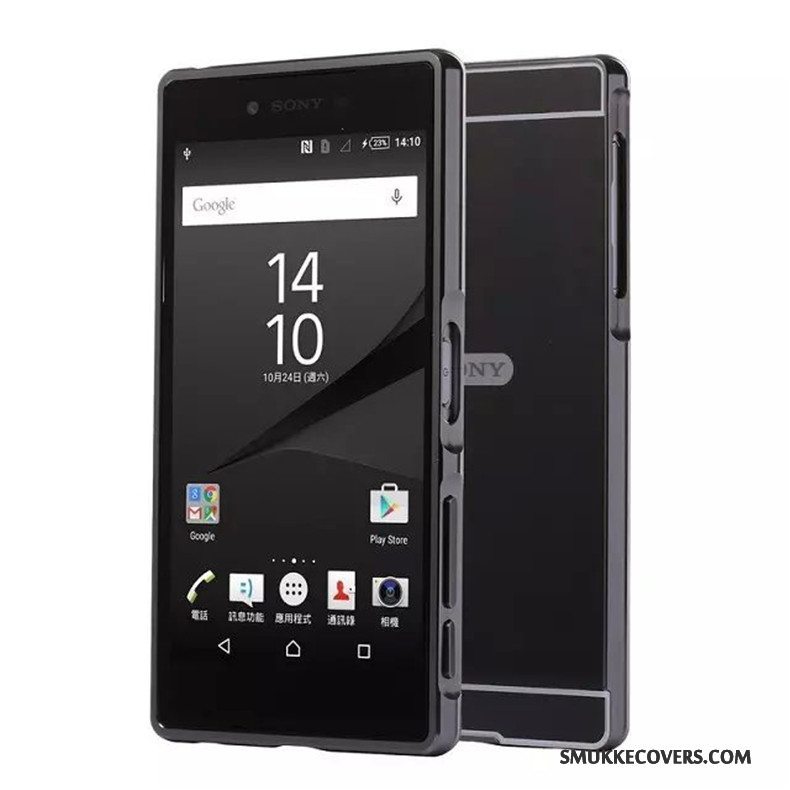 Etui Sony Xperia Xz Premium Tasker Bagdæksel Telefon, Cover Sony Xperia Xz Premium Metal Lyserød Anti-fald