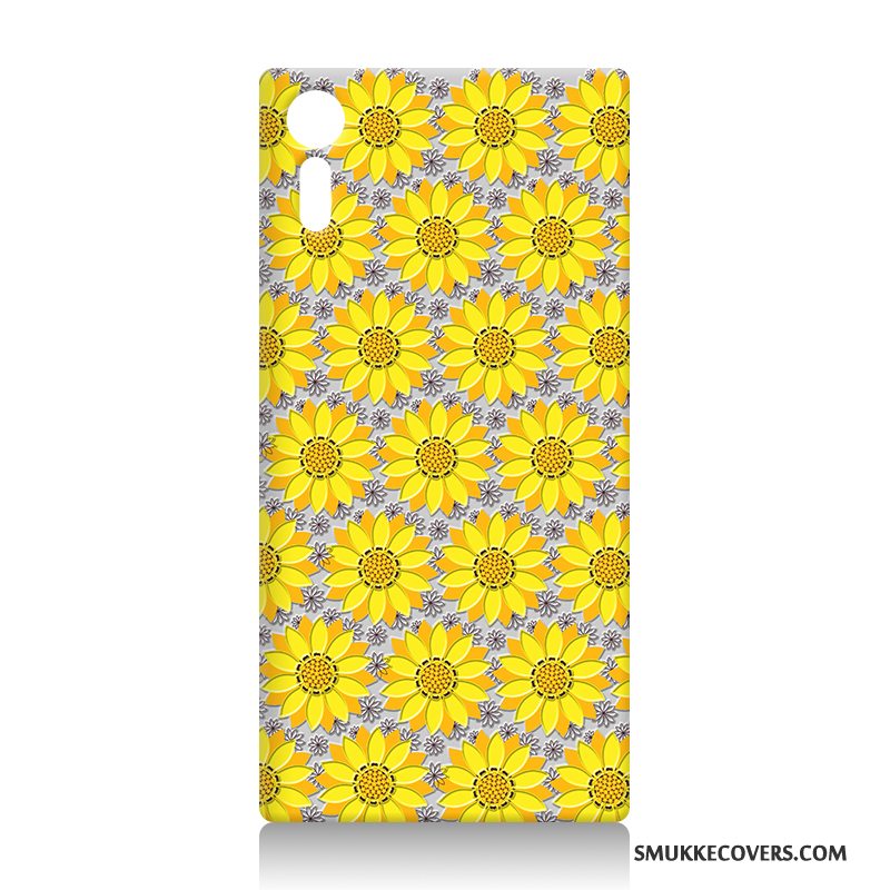 Etui Sony Xperia Xz Relief Hård Telefon, Cover Sony Xperia Xz Cartoon Lilla Anti-fald