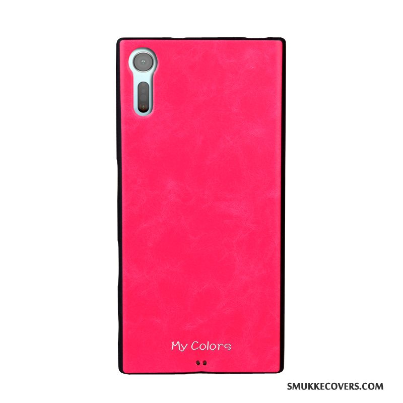 Etui Sony Xperia Xz Tasker Telefonanti-fald, Cover Sony Xperia Xz Blød Nubuck Orange