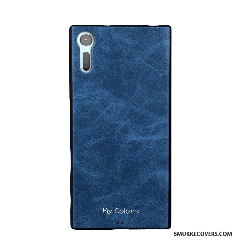 Etui Sony Xperia Xz Tasker Telefonanti-fald, Cover Sony Xperia Xz Blød Nubuck Orange