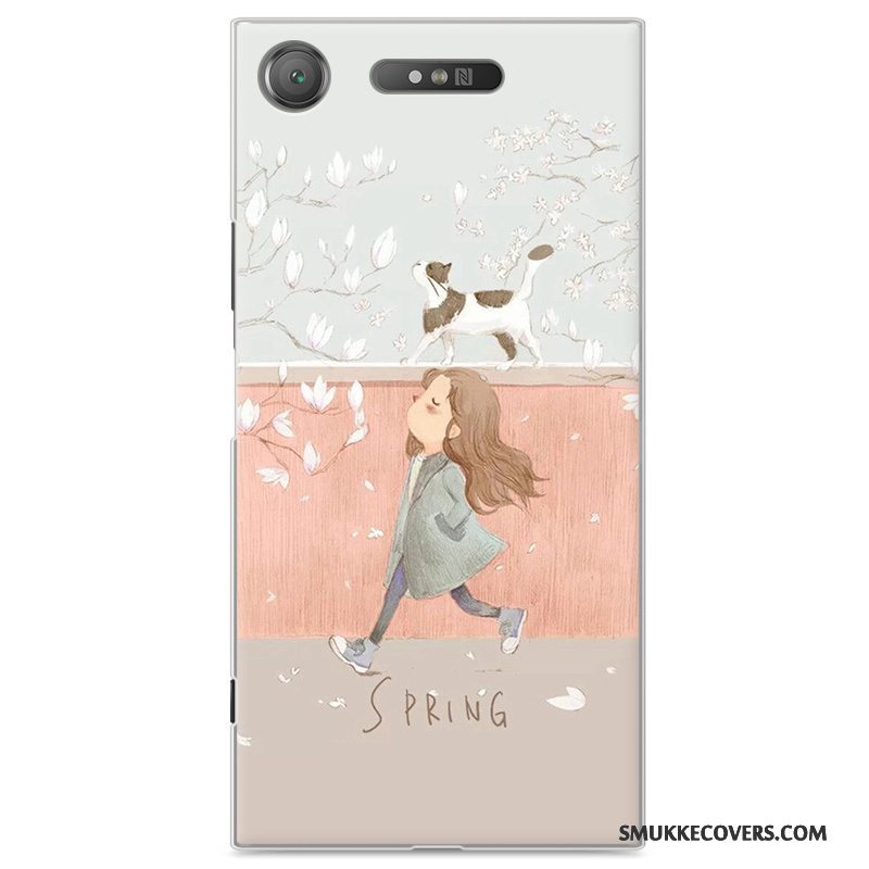 Etui Sony Xperia Xz1 Cartoon Blå Hård, Cover Sony Xperia Xz1 Beskyttelse Telefon