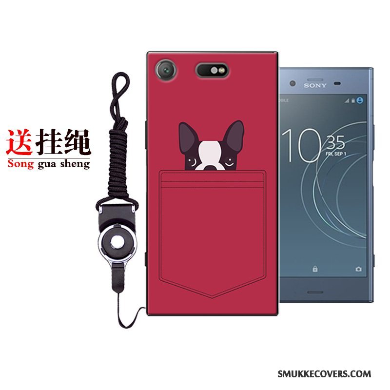 Etui Sony Xperia Xz1 Compact Beskyttelse Trend Telefon, Cover Sony Xperia Xz1 Compact Blød Af Personlighed Rød