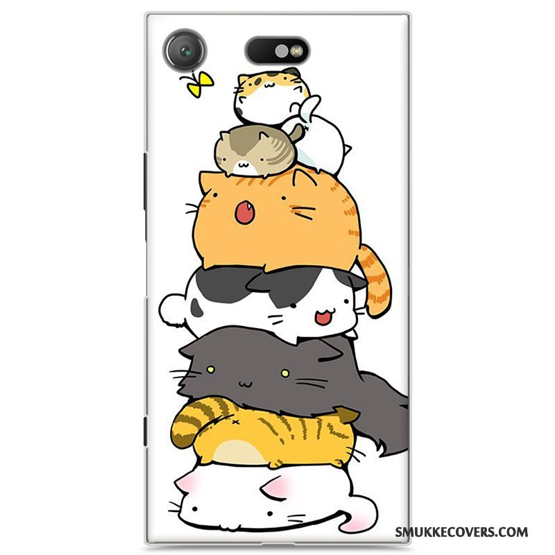 Etui Sony Xperia Xz1 Compact Cartoon Blå Hård, Cover Sony Xperia Xz1 Compact Malet Telefon