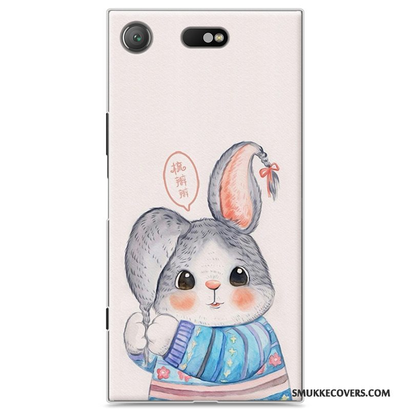 Etui Sony Xperia Xz1 Compact Cartoon Lyserød Hård, Cover Sony Xperia Xz1 Compact Anti-fald Telefon