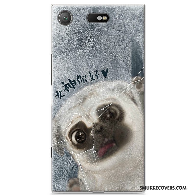 Etui Sony Xperia Xz1 Compact Cartoon Lyserød Hård, Cover Sony Xperia Xz1 Compact Anti-fald Telefon