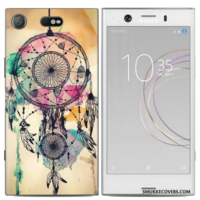 Etui Sony Xperia Xz1 Compact Farve Telefonanti-fald, Cover Sony Xperia Xz1 Compact Kreativ Trend Af Personlighed