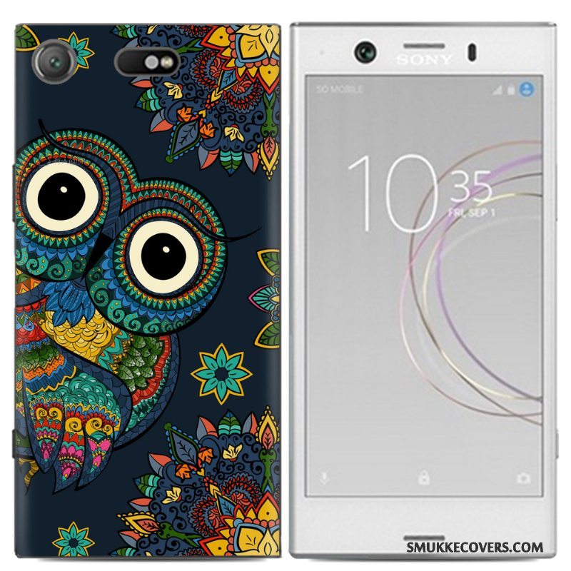 Etui Sony Xperia Xz1 Compact Farve Telefonanti-fald, Cover Sony Xperia Xz1 Compact Kreativ Trend Af Personlighed