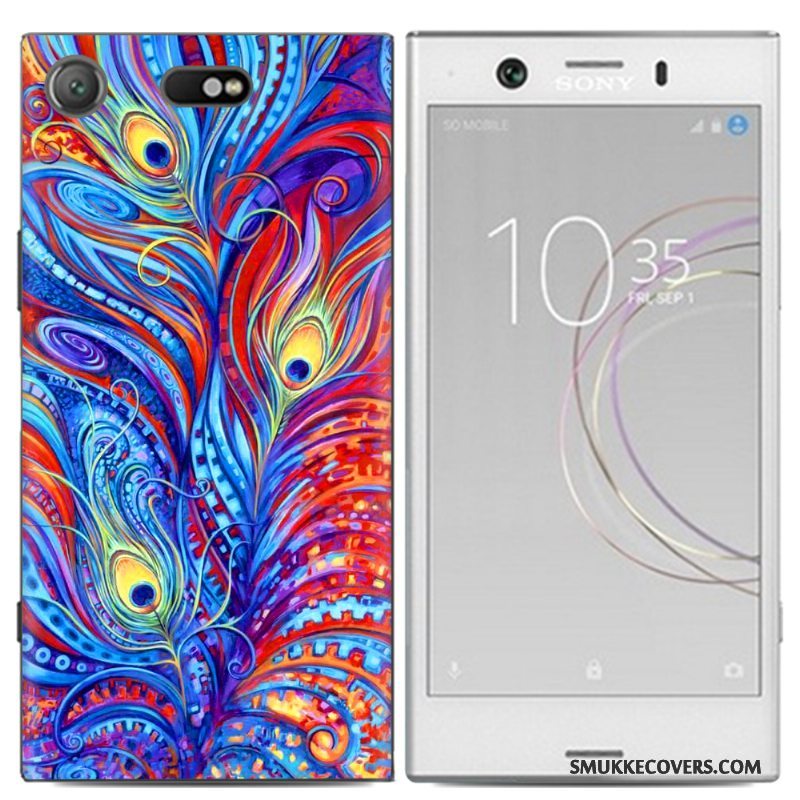 Etui Sony Xperia Xz1 Compact Farve Telefonanti-fald, Cover Sony Xperia Xz1 Compact Kreativ Trend Af Personlighed