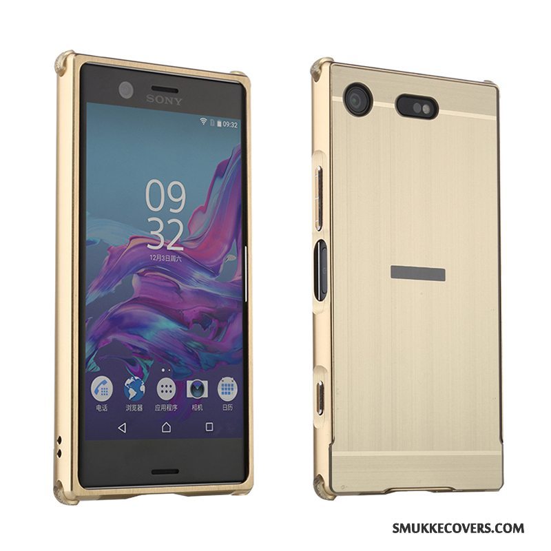 Etui Sony Xperia Xz1 Compact Metal Ramme Trend, Cover Sony Xperia Xz1 Compact Beskyttelse Grå Anti-fald