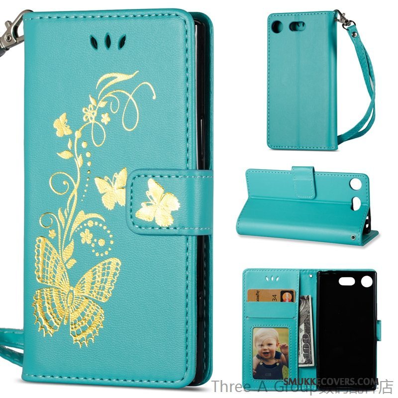 Etui Sony Xperia Xz1 Compact Silikone Lilla Telefon, Cover Sony Xperia Xz1 Compact Folio Ny