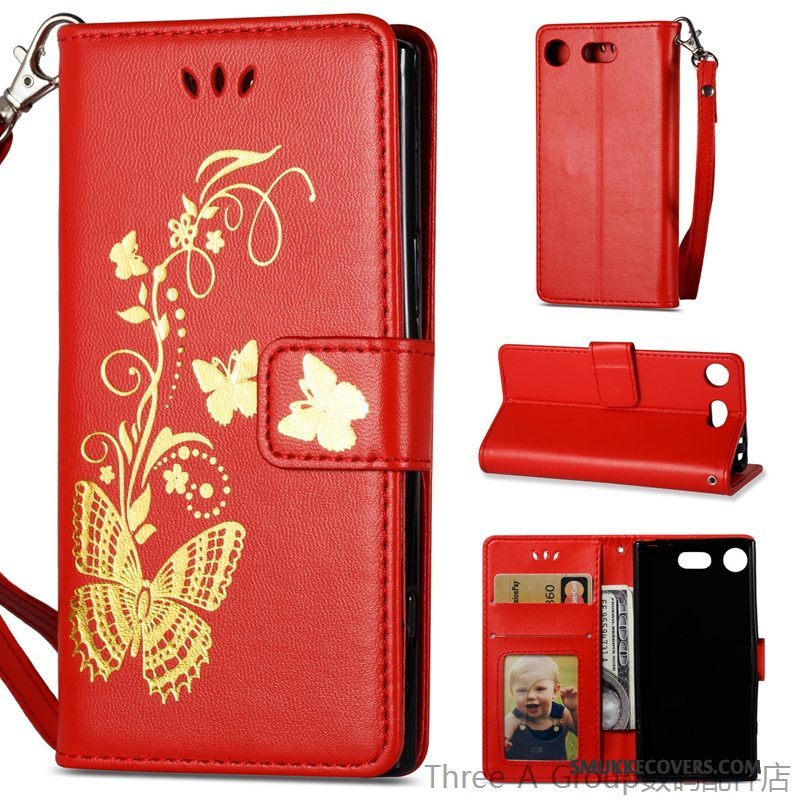 Etui Sony Xperia Xz1 Compact Silikone Lilla Telefon, Cover Sony Xperia Xz1 Compact Folio Ny