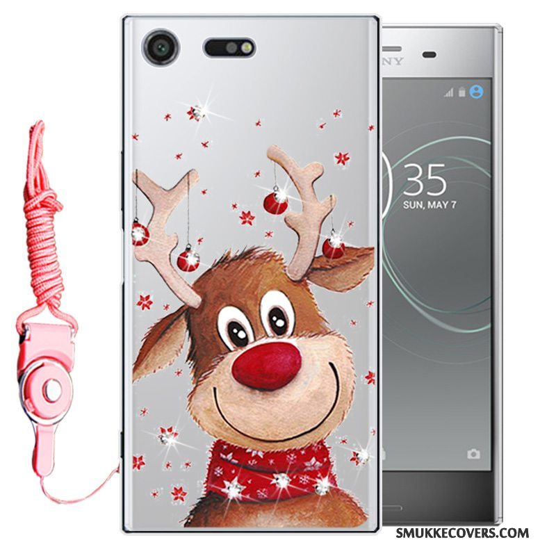 Etui Sony Xperia Xz1 Silikone Guld Anti-fald, Cover Sony Xperia Xz1 Beskyttelse Telefon