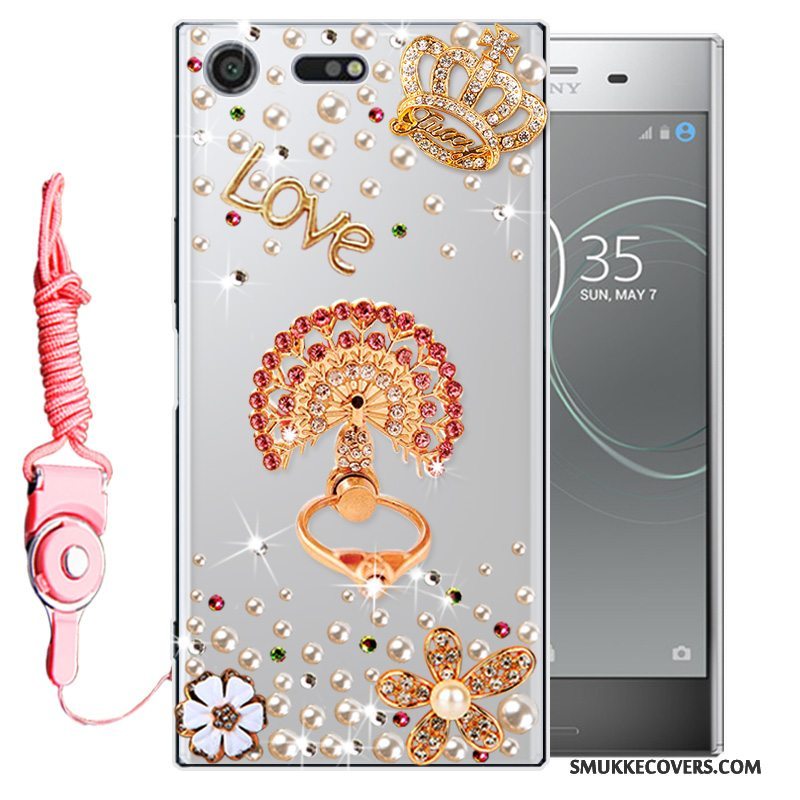 Etui Sony Xperia Xz1 Silikone Guld Anti-fald, Cover Sony Xperia Xz1 Beskyttelse Telefon