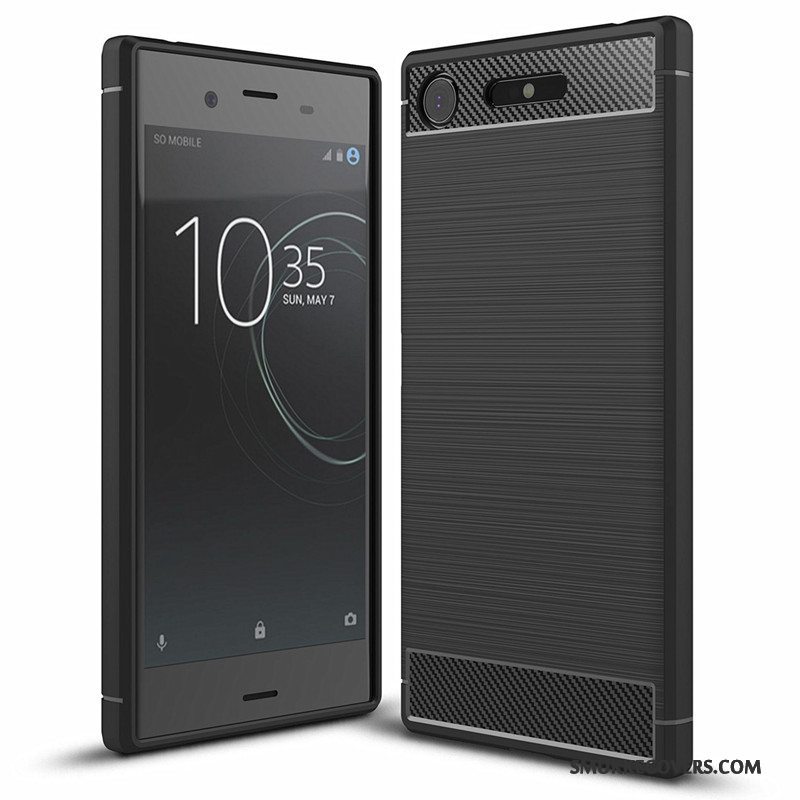 Etui Sony Xperia Xz1 Silikone Rød Telefon, Cover Sony Xperia Xz1 Blød