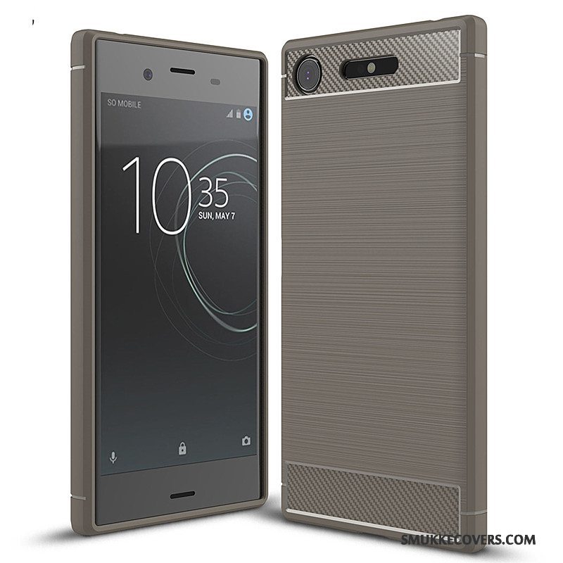 Etui Sony Xperia Xz1 Silikone Rød Telefon, Cover Sony Xperia Xz1 Blød