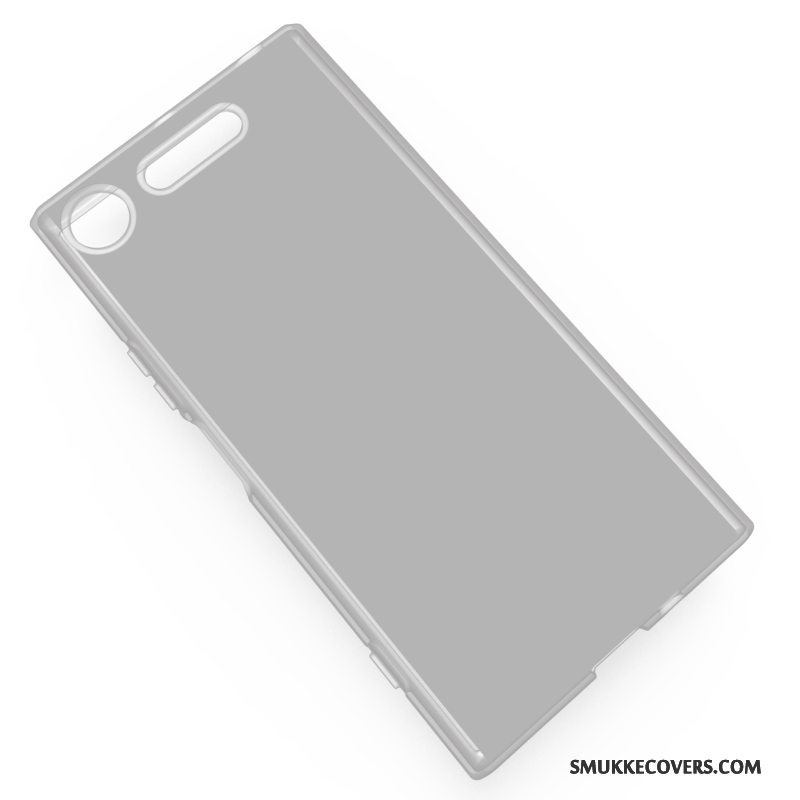 Etui Sony Xperia Xz1 Tasker Nubuck Sort, Cover Sony Xperia Xz1 Beskyttelse Anti-fald Telefon