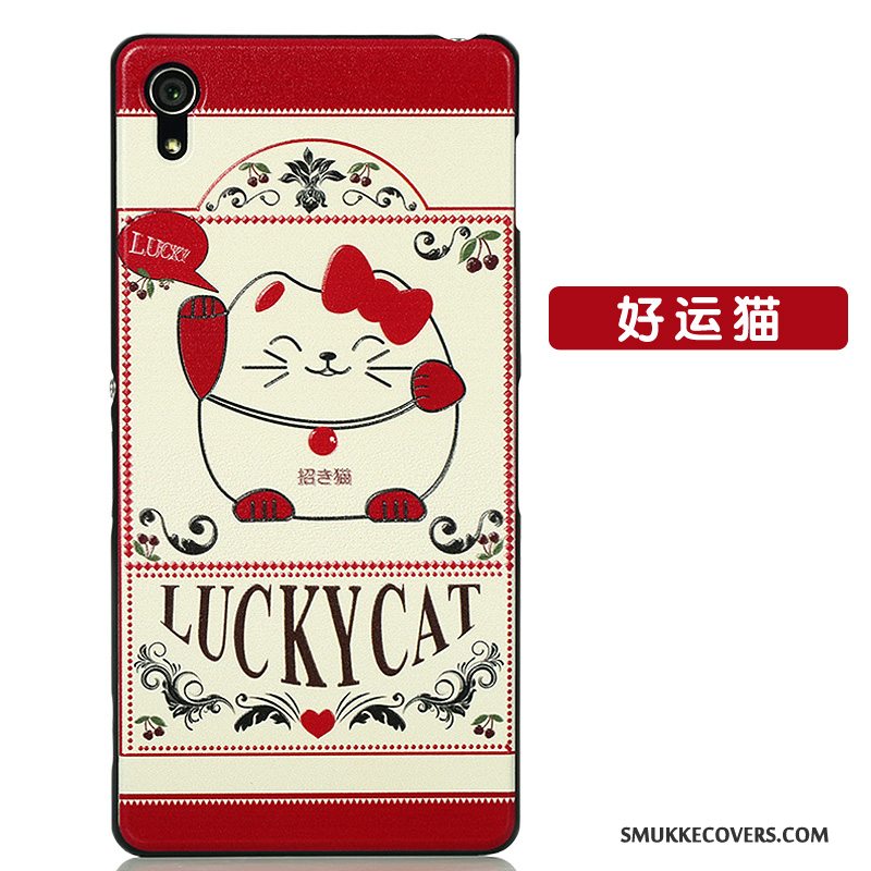 Etui Sony Xperia Z2 Beskyttelse Tynd Telefon, Cover Sony Xperia Z2 Cartoon Nubuck Sort