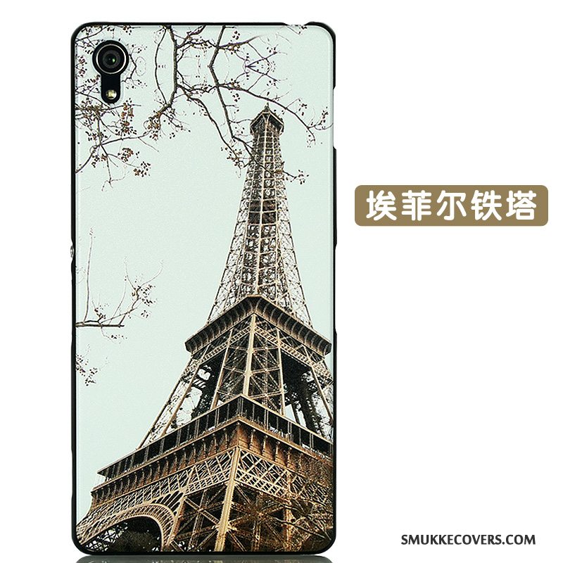 Etui Sony Xperia Z2 Beskyttelse Tynd Telefon, Cover Sony Xperia Z2 Cartoon Nubuck Sort