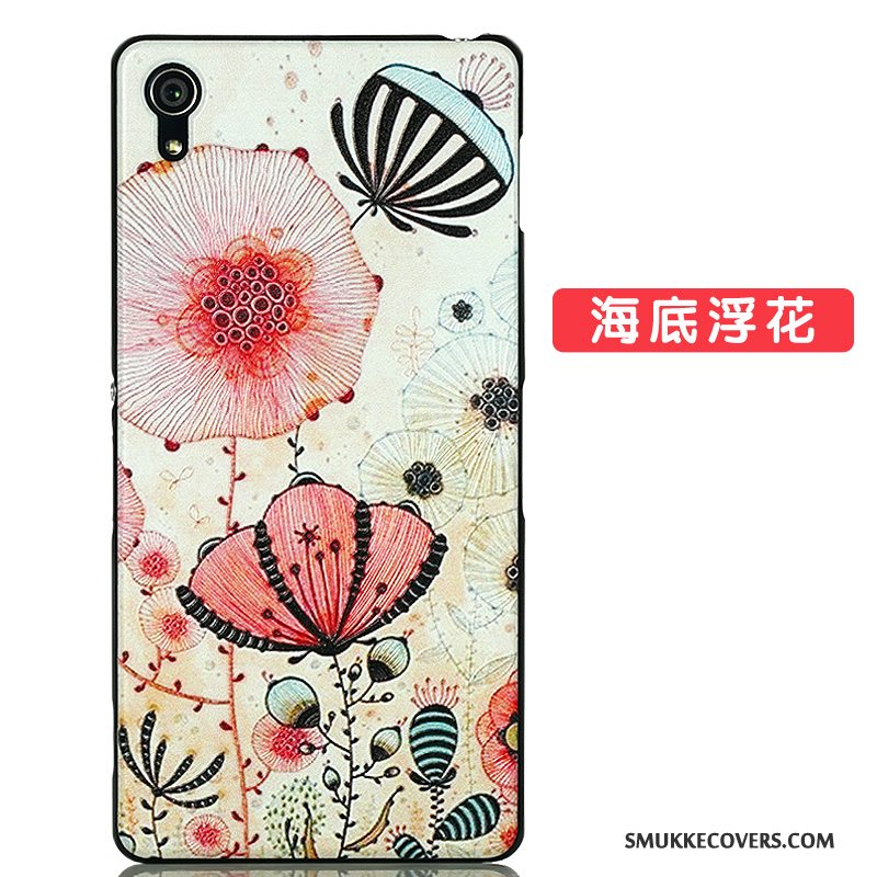 Etui Sony Xperia Z2 Beskyttelse Tynd Telefon, Cover Sony Xperia Z2 Cartoon Nubuck Sort