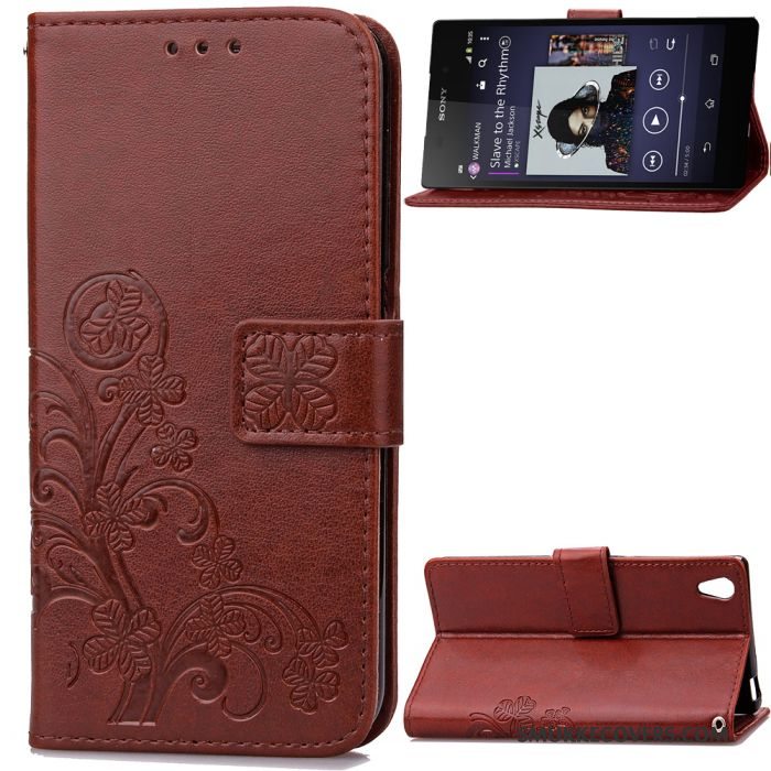 Etui Sony Xperia Z2 Tegnebog Telefonlilla, Cover Sony Xperia Z2 Beskyttelse Prægning Anti-fald