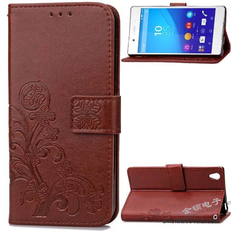 Etui Sony Xperia Z3+ Blød Rød Telefon, Cover Sony Xperia Z3+ Læder