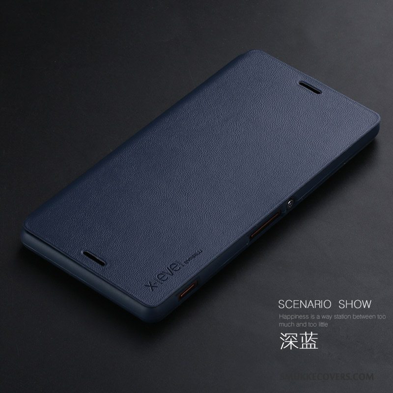 Etui Sony Xperia Z3 Læder Anti-fald Telefon, Cover Sony Xperia Z3 Folio Trend Tynd