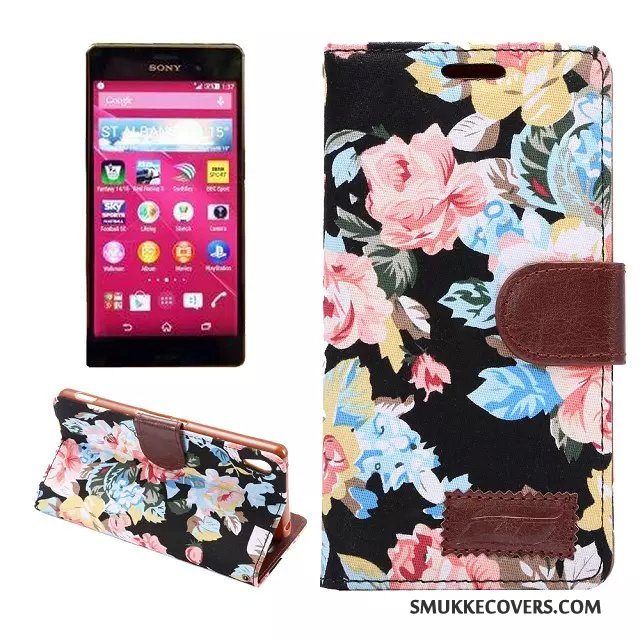 Etui Sony Xperia Z3+ Læder Lyserød Telefon, Cover Sony Xperia Z3+ Beskyttelse