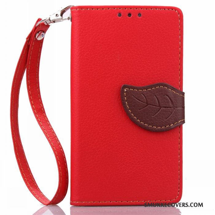 Etui Sony Xperia Z5 Compact Support Rød Kort, Cover Sony Xperia Z5 Compact Læder