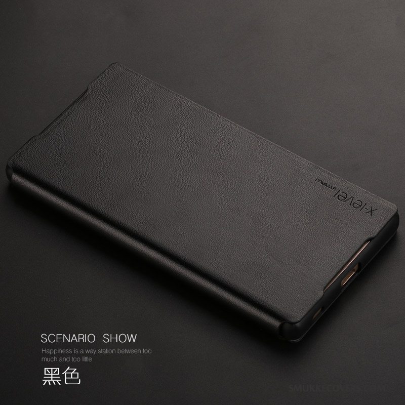 Etui Sony Xperia Z5 Folio Tynd Anti-fald, Cover Sony Xperia Z5 Tasker Telefonguld